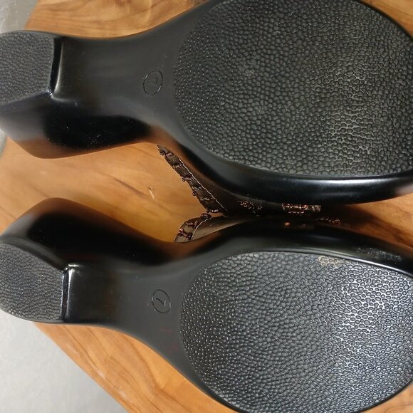 NWOT Seychelles Bronze and Amber beaded slides size 7 - Picture 4 of 6
